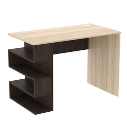 Стол письменный со стеллажом СПС-03-Л (левосторонний), Дуб Сонома + Дуб Венге