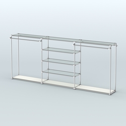 Островная торговая система ХРОМ 3600 мм с поручнями №8, Белый