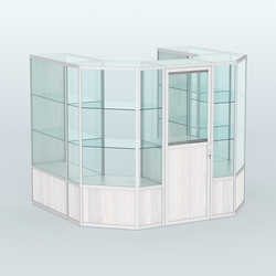 Павильон из профиля пристенный №3б ( 4,32 кв. м), Ясень Анкор светлый