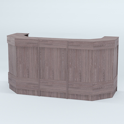 Ресепшен серии ПРАЙМ №6Б со скошенными углами, Ясень Анкор темный