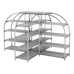 Комбинация стендов TD-06 №3-4 (с полками ДСП 16мм), Серый