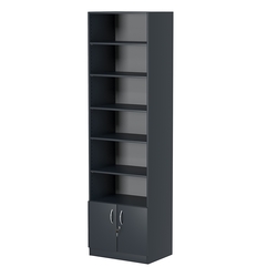 Стеллаж из ДСП с 5-ю полками 400x600 мм серии LEVEL-5 №7 (З/C - ДВП), Антрацит