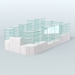 Павильон ИСТРА в центр зала №8а (закрытый) (12, 77 кв.м), Ясень Анкор светлый