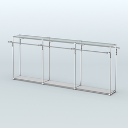 Островная торговая система ХРОМ 3600 мм с поручнями №2, Серый