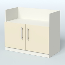 Креденция с нишей , Белый + Крем Вайс