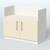 Креденция с нишей  Белый + Крем Вайс