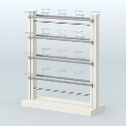 Островная система с перфорацией для головных уборов, Белый