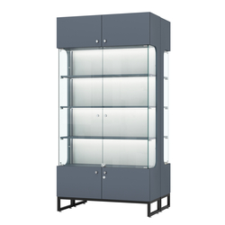 Витрина Монти №5-П двусторонняя, Темно-Серый