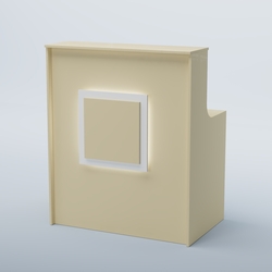 Ресепшен прямоугольный КВАДРАТ №1, Крем Вайс