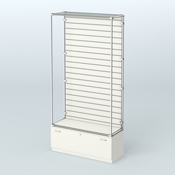 Торговая система ХРОМ (задняя стенка - Экономпанель) №4 с тумбой Т-11, Белый