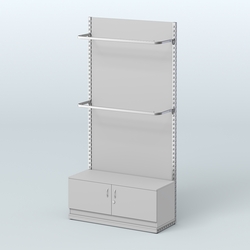 Система ЭЛЕГАНТ №2 с ДСП и тумбой T21 (1200 мм), Серый
