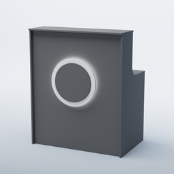 Ресепшен прямоугольный КРУГ №1, Темно-Серый