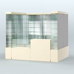 Павильон ИСТРА (глубина витрин-300мм) №2б (4, 32 кв.м), Крем Вайс