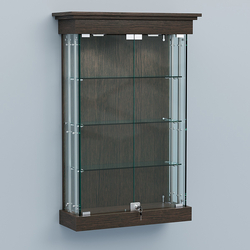Витрина для музеев "Коллекция" настенная №1-3А-РЕГ, Дуб Венге
