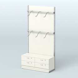 Система ЭЛЕГАНТ №3 с ДСП и тумбой T14 (1200 мм), Белый