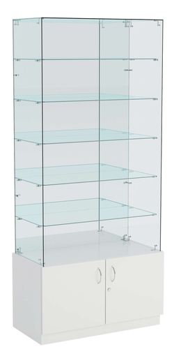 Витрина ИСТРА №607 прямоугольная (З/C - зеркало), без дверей, Серый