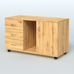 Тумба сервисная левая (на опорах) Камелот, Дуб Золотистый