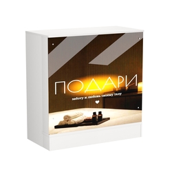 Стол-прилавок под выдачу товара со световым коробом №20, Белый