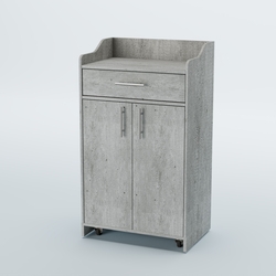 Стойка официанта "Бармен" №5-П передвижная, Метрополитан Грей