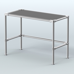 Стол средний D-42 с полкой ДСП 16мм, Черный