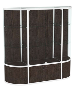 Витрина из профиля с секторами №6 (2-ух метровая), Дуб Венге