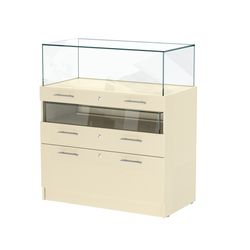 Прилавок ювелирный "Диаманд" №2-1000 пристенный, Крем Вайс