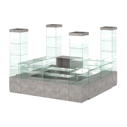 Павильон ИСТРА островной №1а (7, 29 кв.м), Бетон Чикаго светло-серый F186 ST9