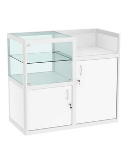 Прилавок под кассу из профиля №3  (закрытый), Белый