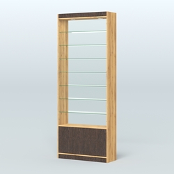 Высокая витрина серии Эконом №304-900 (без дверей), Дуб Золотистый + Дуб Венге