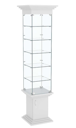 Витрина с дверками стаканчик с пятью полками ЦИТАДЕЛЬ №502, Серый