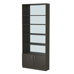 Стеллаж из ДСП с 4-мя полками 250x900 мм серии LEVEL-4 №11-2 (З/C - ЗЕРКАЛО), Черный