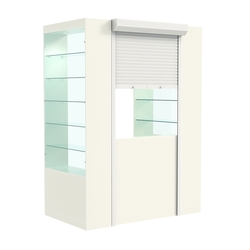 Недорогой П-образный павильон №3-5П (1,35 кв.м), Белый