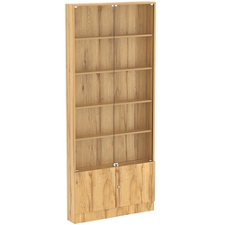 Торговая витрина Level №9-4п с  4-мя полками из ДСП 150х900мм, Дуб Золотистый