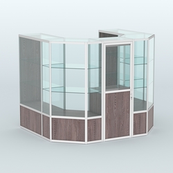 Павильон из профиля пристенный №3б ( 4,32 кв. м), Ясень Анкор темный