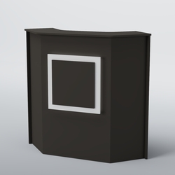 Ресепшен угловой КВАДРАТ №2, Черный