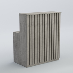 Ресепшен прямоугольный серии ПРИЛИВ №1, Бетон Чикаго светло-серый F186 ST9