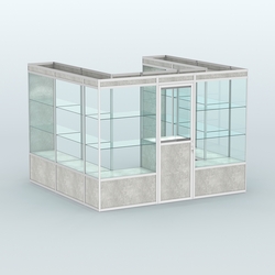 Павильон из профиля пристенный №5б (6,75 кв. м), Метрополитан Грей