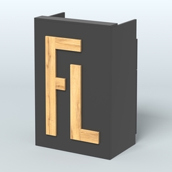 Прилавок "Фаберлинк" №3 под кассу, Черный и Дуб Золотистый U1148