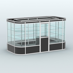 Павильон из профиля островной №4а, Черный