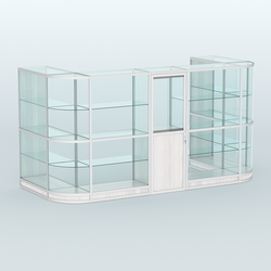 Павильон из профиля пристенный №11г (5,50 кв. м), Ясень Анкор светлый