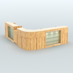 Угловой павильон Чай и Кофе с собой №4, Дуб Золотистый и Крем Вайс