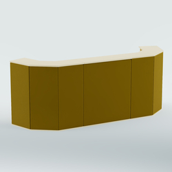 Ресепшен БАРОН №6 (ровная поверхность), Орех + Велюр 16 Elephant