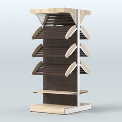 Островной высокий стеллаж для хлеба и выпечки Феникс №9, Дуб Сонома + Дуб Венге