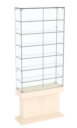 Витрина с узким накопителем ДОНЖОН №33, Крем Вайс