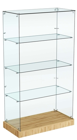 Витрина Хит продаж №6 (открытая, задняя стенка - стекло), Дуб Золотистый