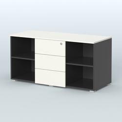 Тумба сервисная Некста, цвет вяз + белый, Черный + Белый