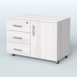 Тумба для оргтехники Види Вуд, цвет мокко, Ясень Анкор светлый