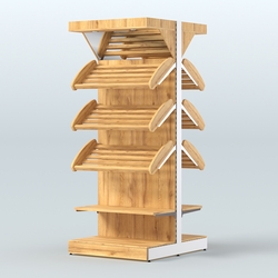 Островной высокий стеллаж для хлеба и выпечки Феникс №9, Дуб Золотистый