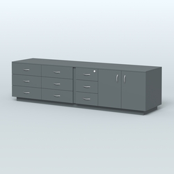 Тумба Феникс опорная приставная левая, Темно-Серый