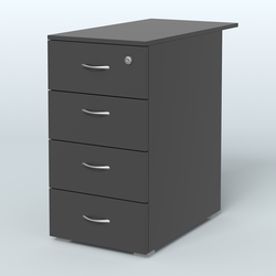 Тумба приставная Прайм, цвет белый, Черный